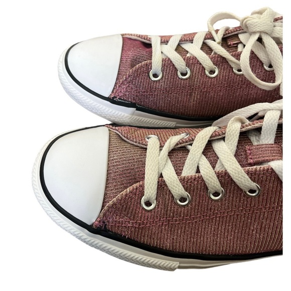 CONVERSE Kids Chuck Taylor Space Star Sneakers Glitzy Glam Glittery Pink Size 6 - Picture 4 of 9